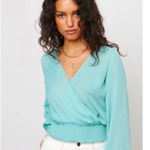 Mara Long Sleeve Wrap Blouse XS